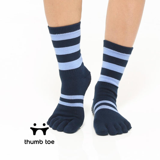 【韓國 Thumb Toe】皮拉提斯止滑五趾運動襪-Blueberry Socks