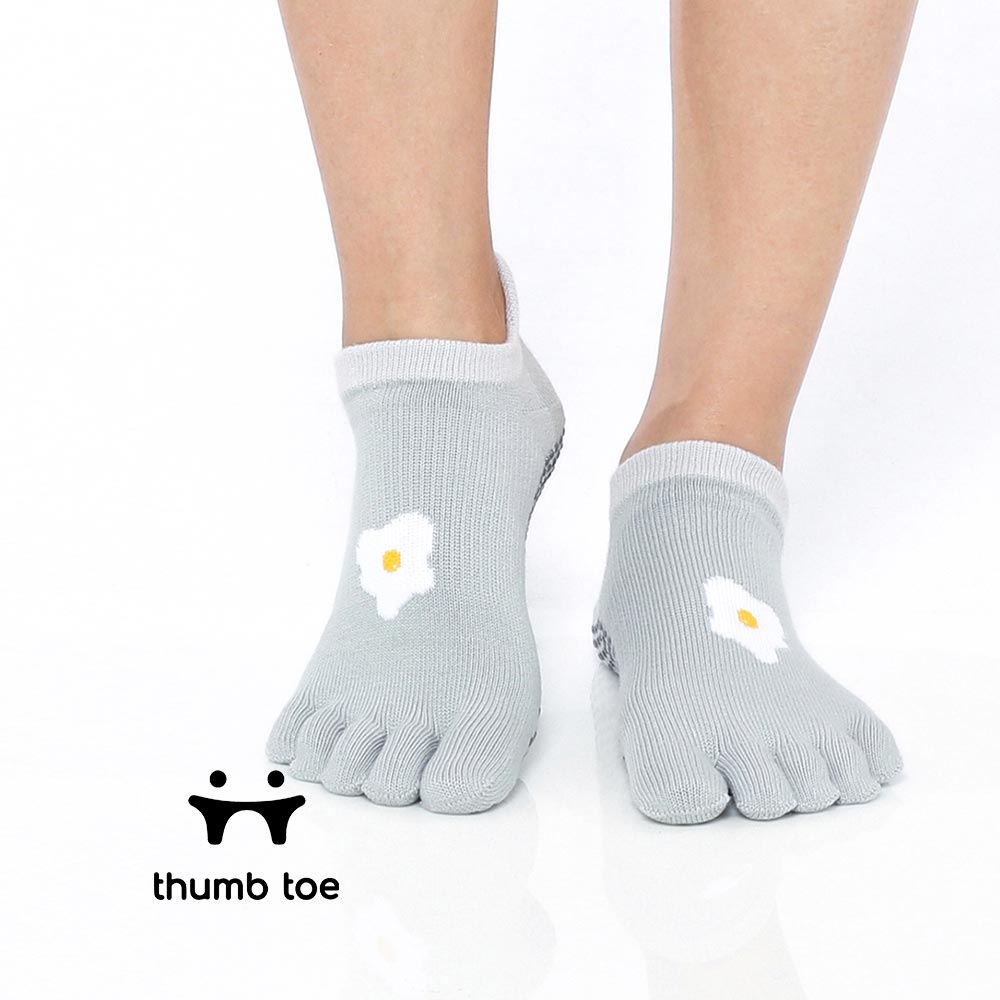 【韓國 Thumb Toe】皮拉提斯止滑五趾運動襪-Egg