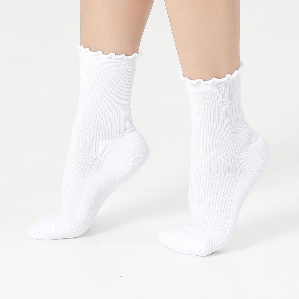 【韓國 Thumb Toe】皮拉提斯止滑運動襪-Frill Socks