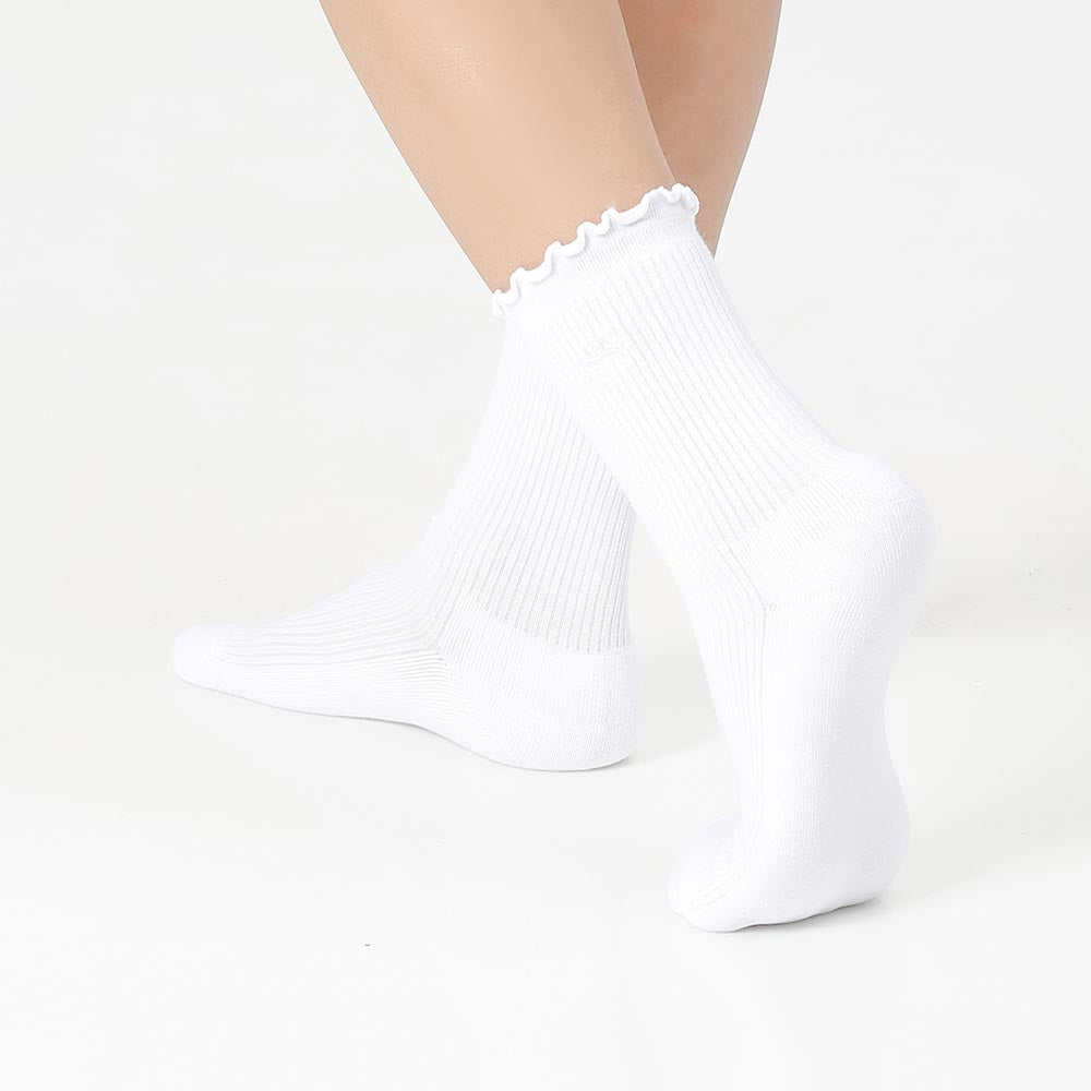 【韓國 Thumb Toe】皮拉提斯止滑運動襪-Frill Socks