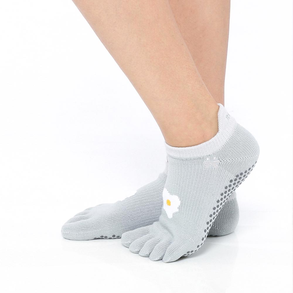 【韓國 Thumb Toe】皮拉提斯止滑五趾運動襪-Egg