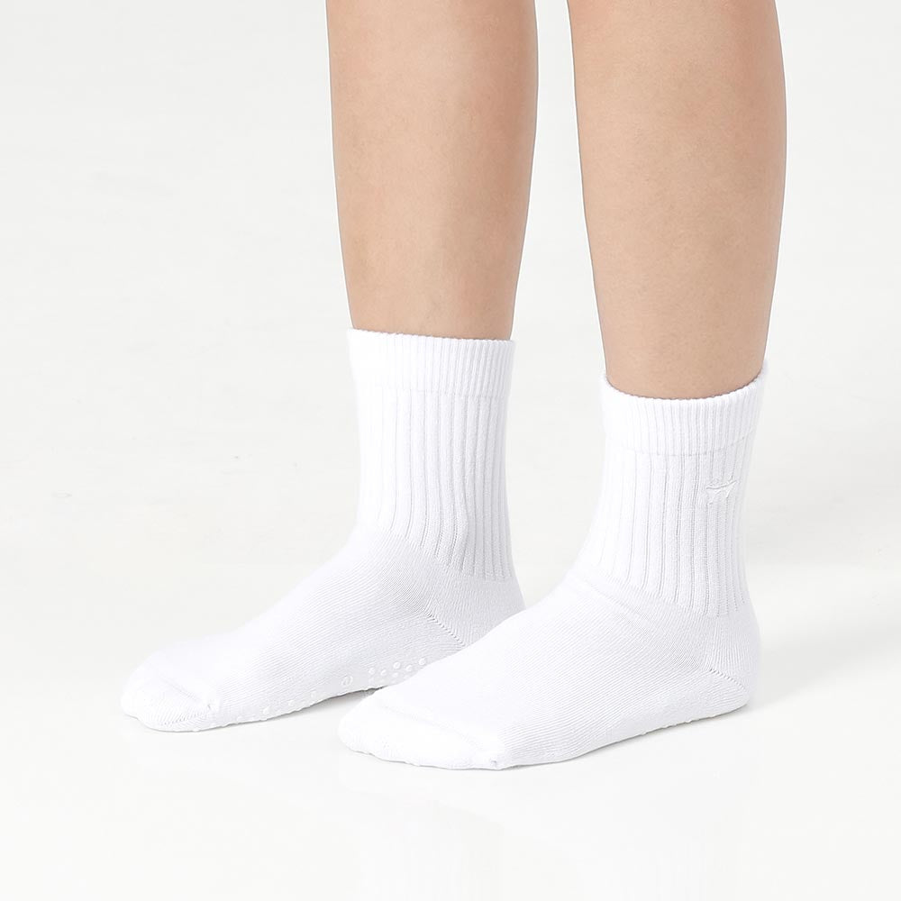 【韓國 Thumb Toe】皮拉提斯止滑運動襪-Crew Socks with Grip