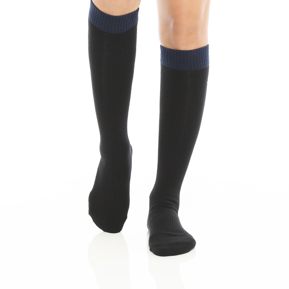 【韓國 Thumb Toe】皮拉提斯止滑高筒運動長襪-Knee Socks Black