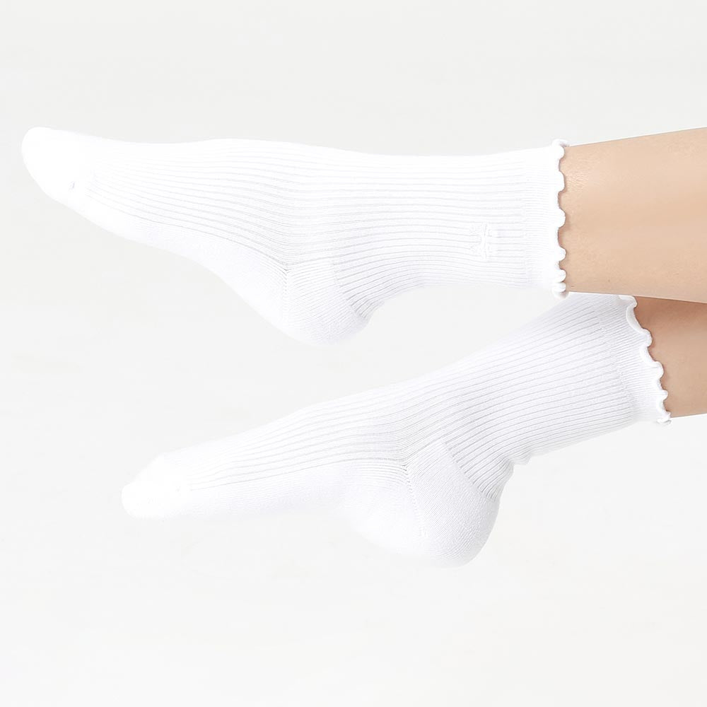 【韓國 Thumb Toe】皮拉提斯止滑運動襪-Frill Socks