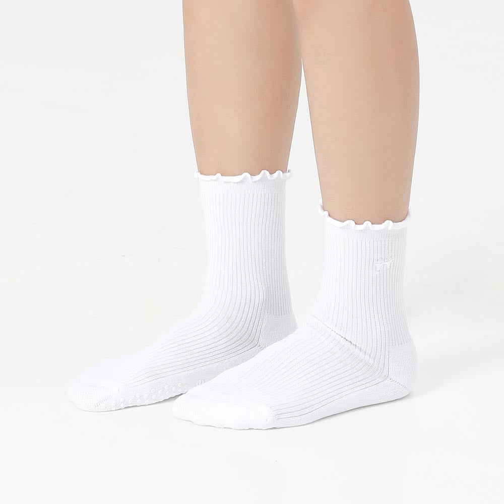 【韓國 Thumb Toe】皮拉提斯止滑運動襪-Frill Socks with Grip