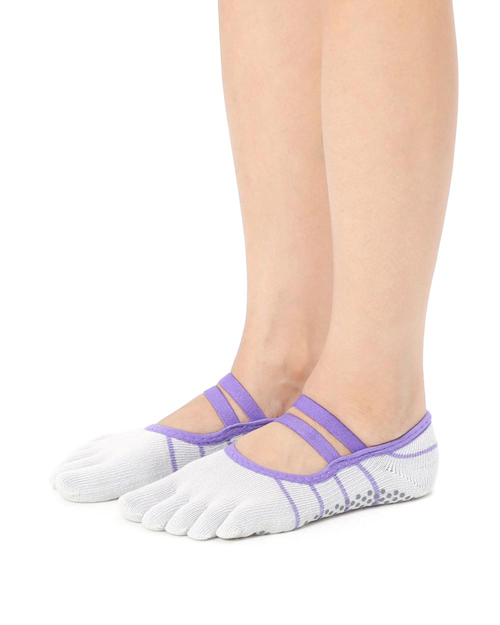【韓國 Thumb Toe】皮拉提斯止滑五趾運動襪-Lavender