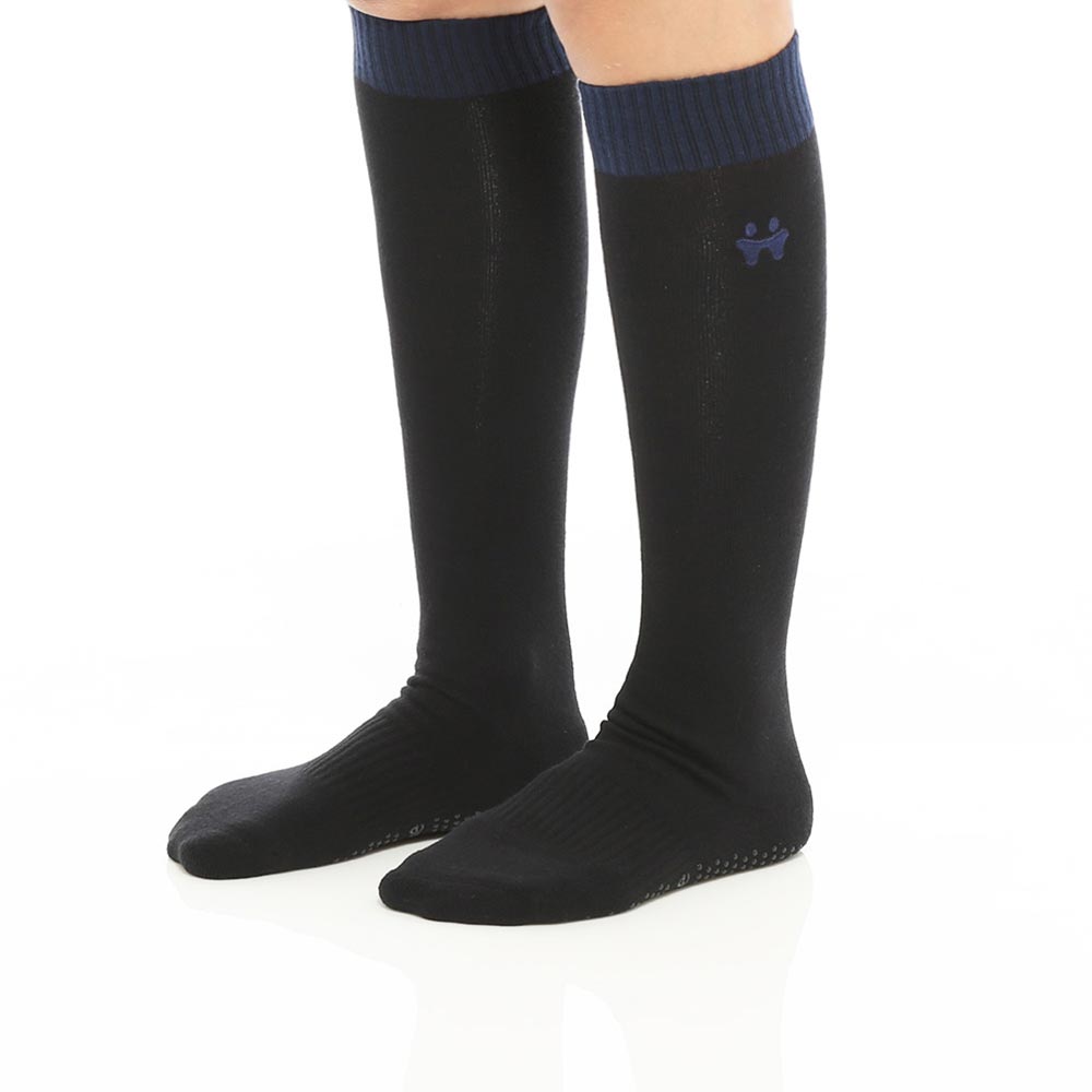 【韓國 Thumb Toe】皮拉提斯止滑高筒運動長襪-Knee Socks Black