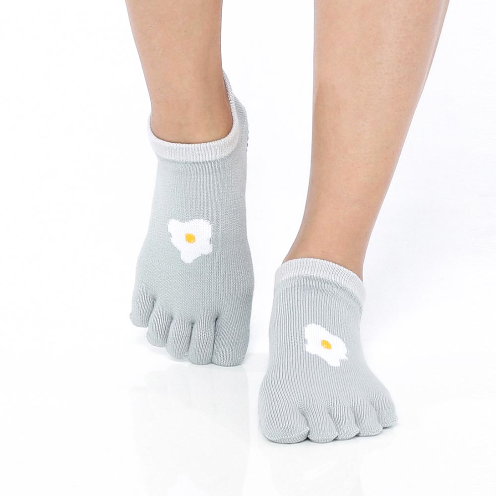 【韓國 Thumb Toe】皮拉提斯止滑五趾運動襪-Egg