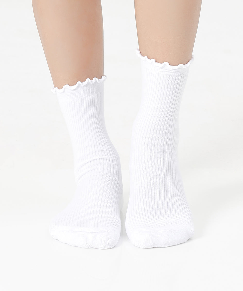 【韓國 Thumb Toe】皮拉提斯止滑運動襪-Frill Socks