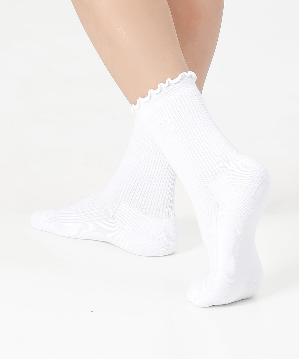 【韓國 Thumb Toe】皮拉提斯止滑運動襪-Frill Socks
