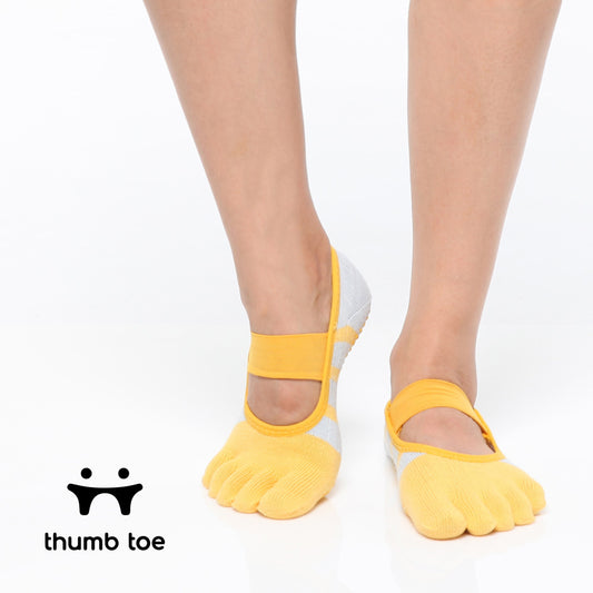 【韓國 Thumb Toe】皮拉提斯止滑五趾運動襪-Bee